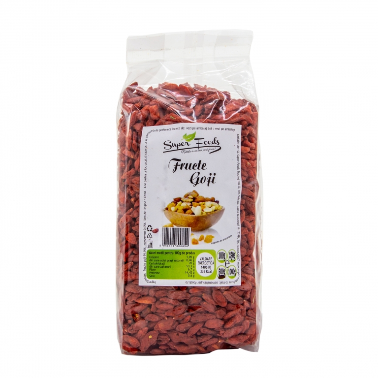 Goji fructe uscate 500g - SUPERFOODS