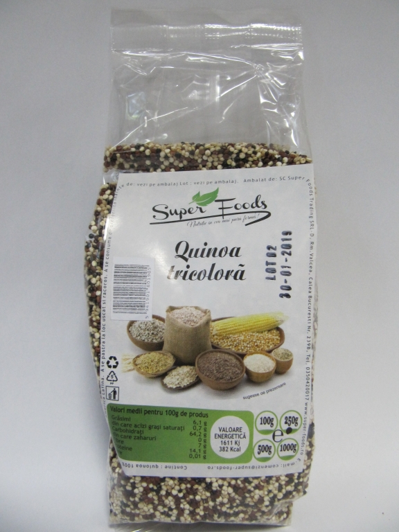 Quinoa tricolor boabe 250g - SUPERFOODS