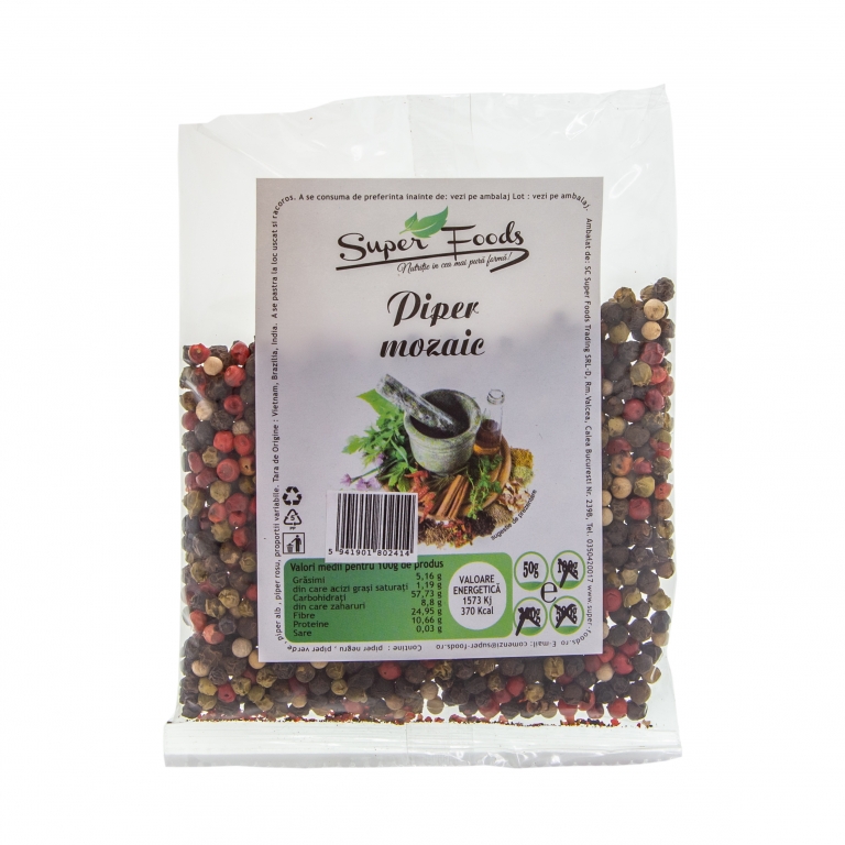 Condiment piper mozaic boabe 50g - SUPERFOODS