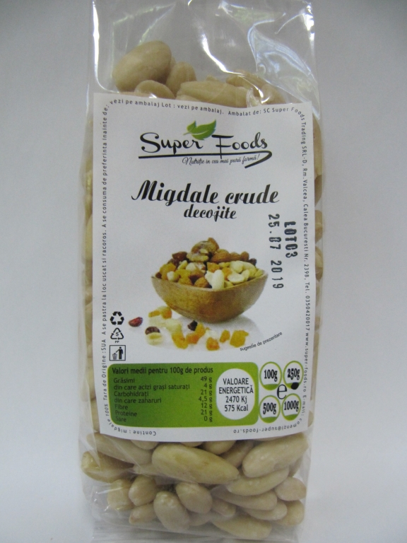 Migdale crude decojite 250g - SUPERFOODS