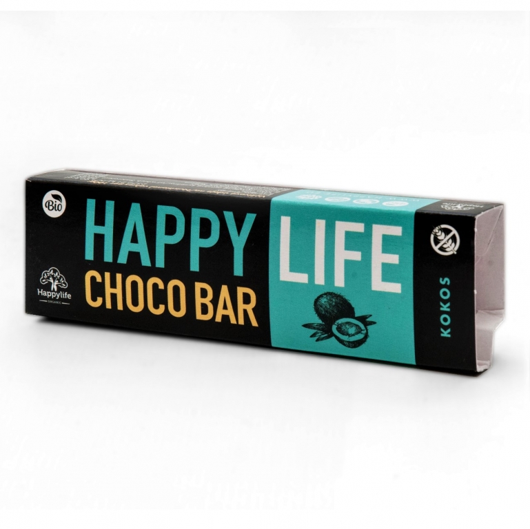 Baton vegan ciocolata cocos eco 35g - HAPPYLIFE