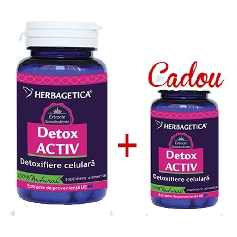 Pachet Detox activ 60+30cps - HERBAGETICA