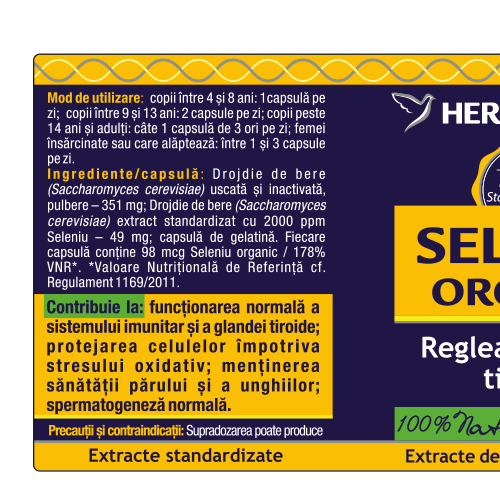 Pachet Oncology stem+Seleniu organic 60+30cps - HERBAGETICA