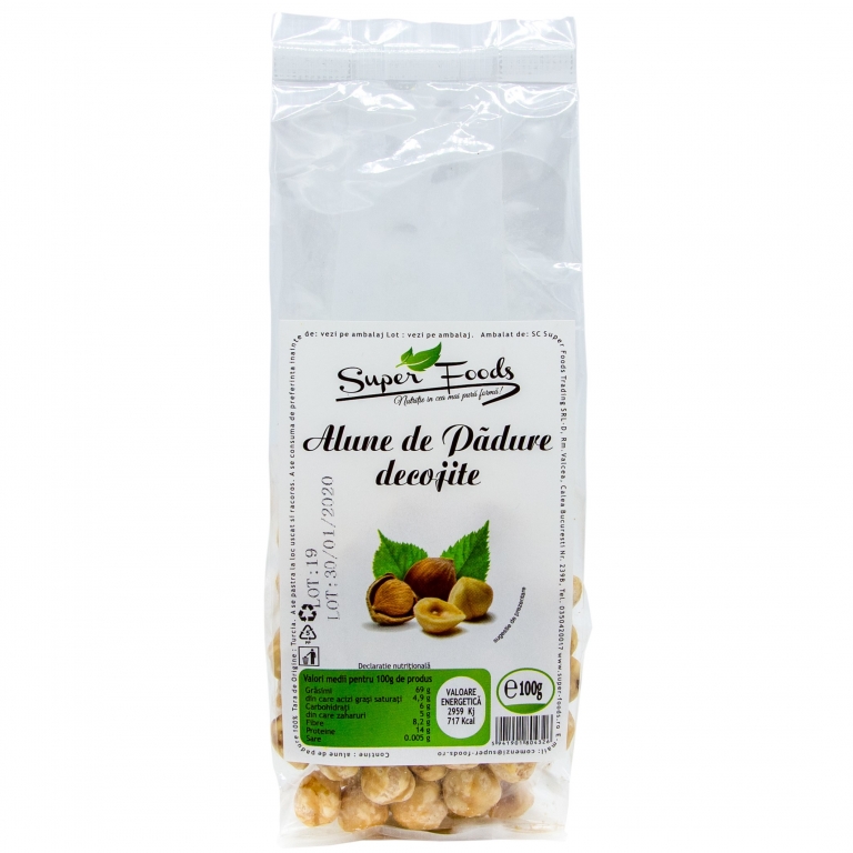 Alune Padure Crude Decojite 100g - Superfoods