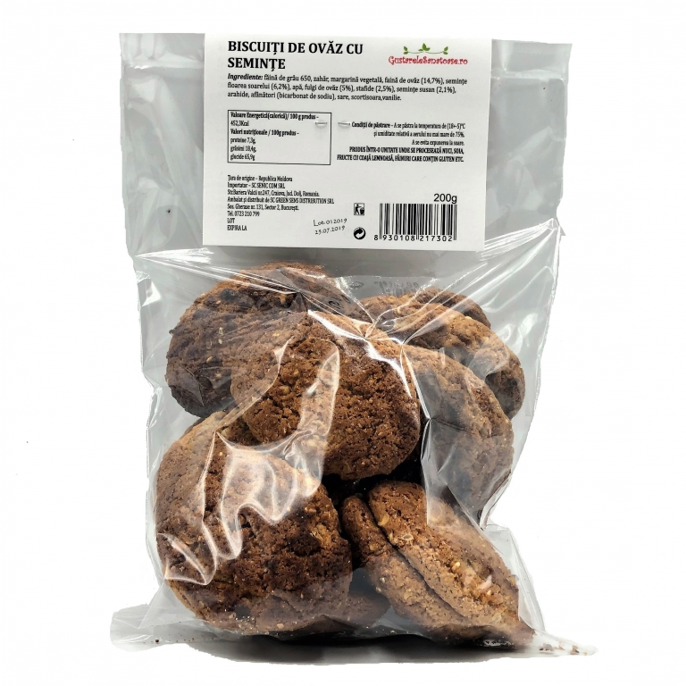 Biscuiti ovaz seminte 200g - GREEN SENSE