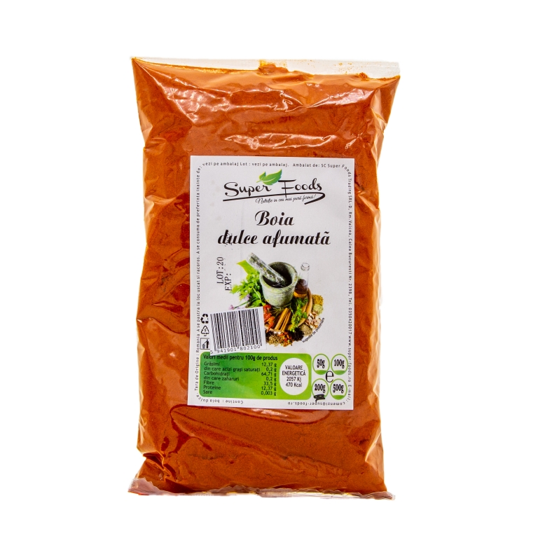 Condiment boia dulce afumata 200g - SUPERFOODS