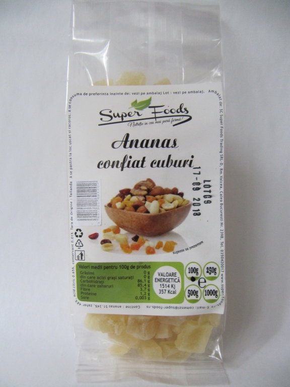 Ananas confiat 100g - SUPERFOODS
