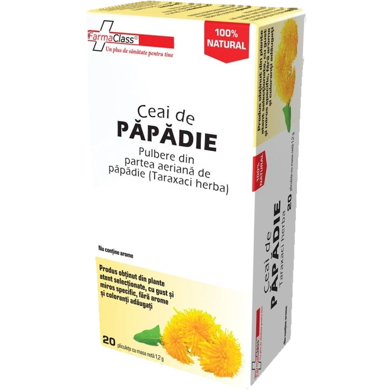 Ceai papadie 20dz - FARMACLASS