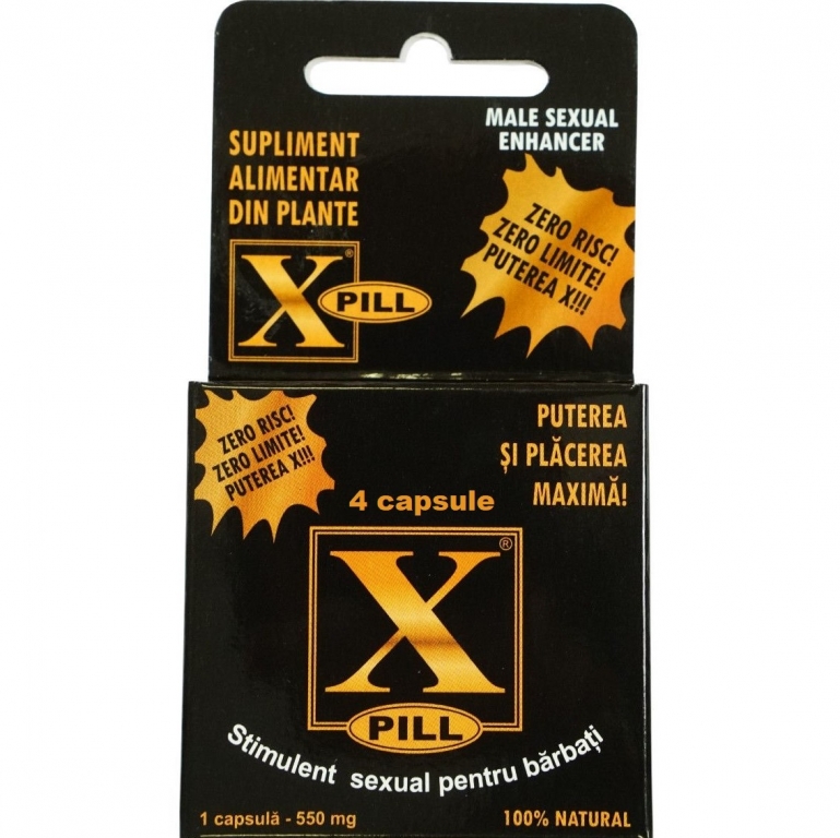 X pill stimulent sexual barbati 4cps - SICHUAN WEILONG PHARMA