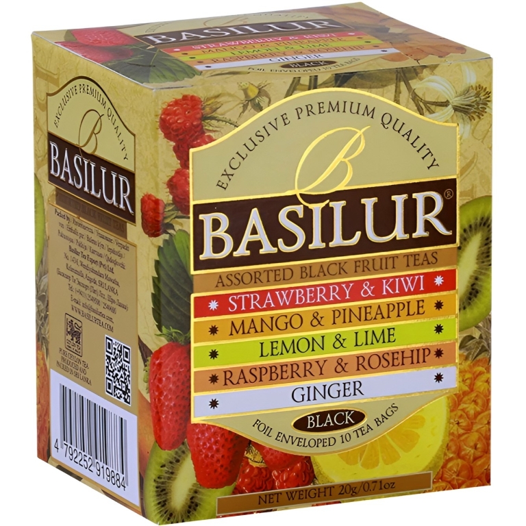 Ceai negru ceylon Magic Fruits asortat 5sort 10dz - BASILUR