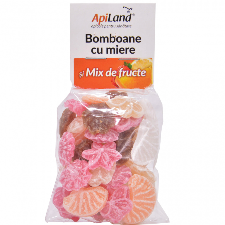 Bomboane miere mix fructe 100g - APILAND