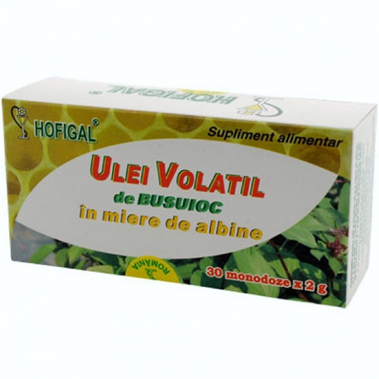 Ulei volatil busuioc in miere 30x2ml - HOFIGAL