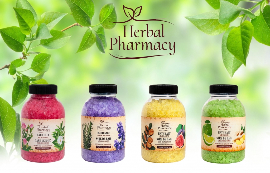 Sare baie lamaie verde ghimbir 1,2kg - HERBAL PHARMACY