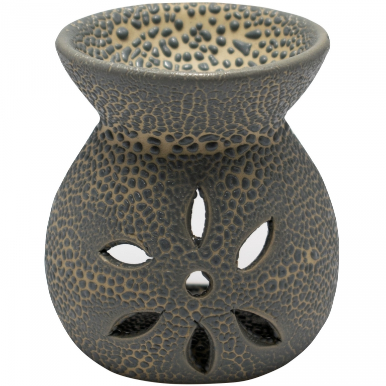 Vas ceramic aromatizor floare gri 1b - AROMA LAND