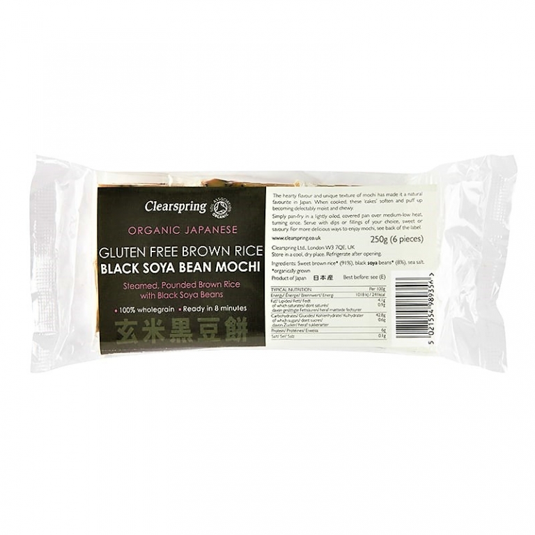 Mochi orez brun soia neagra fara gluten 6buc eco 250g - CLEARSPRING