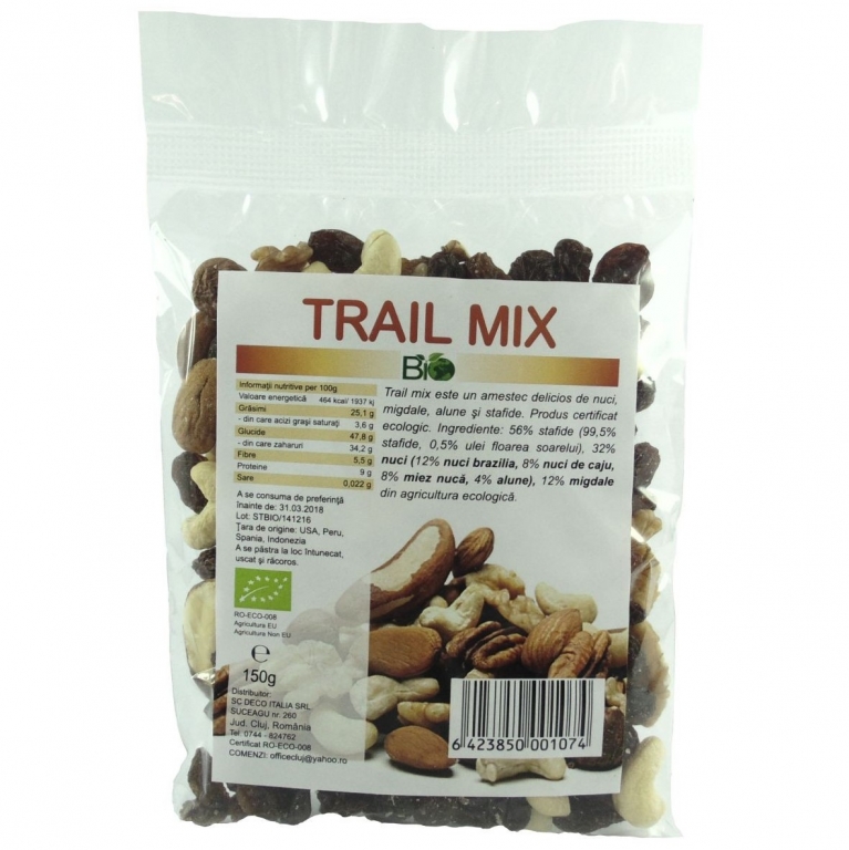 Amestec stafide nuci Trail mix eco 150g - DECO ITALIA