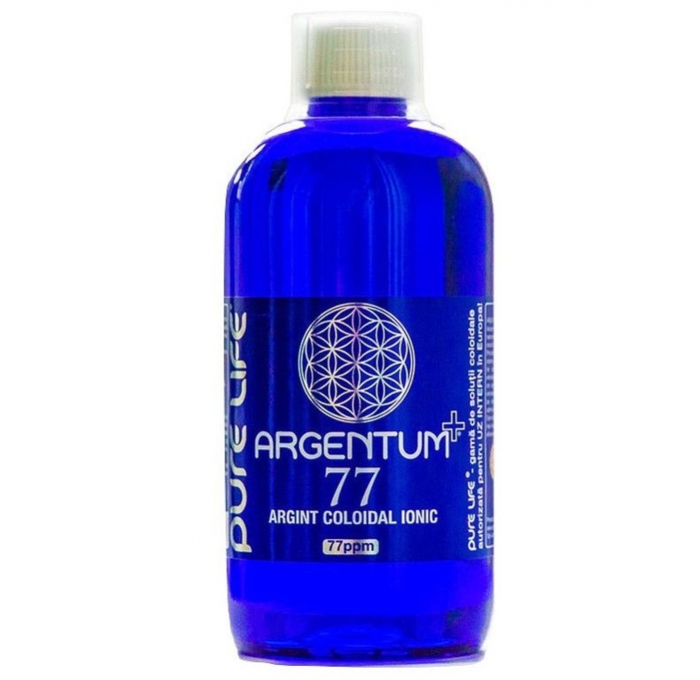 Argint coloidal 77ppm Argentum+ editie speciala 480ml - PURE LIFE