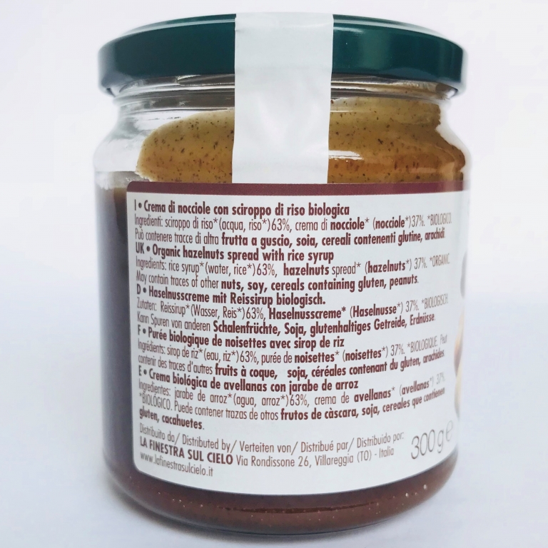 Crema desert alune sirop orez eco 300g - LA FINESTRA SUL CIELO