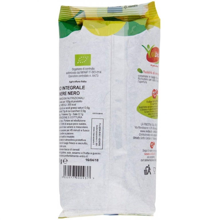 Orez negru integral Venere eco 500g - VIVIBIO