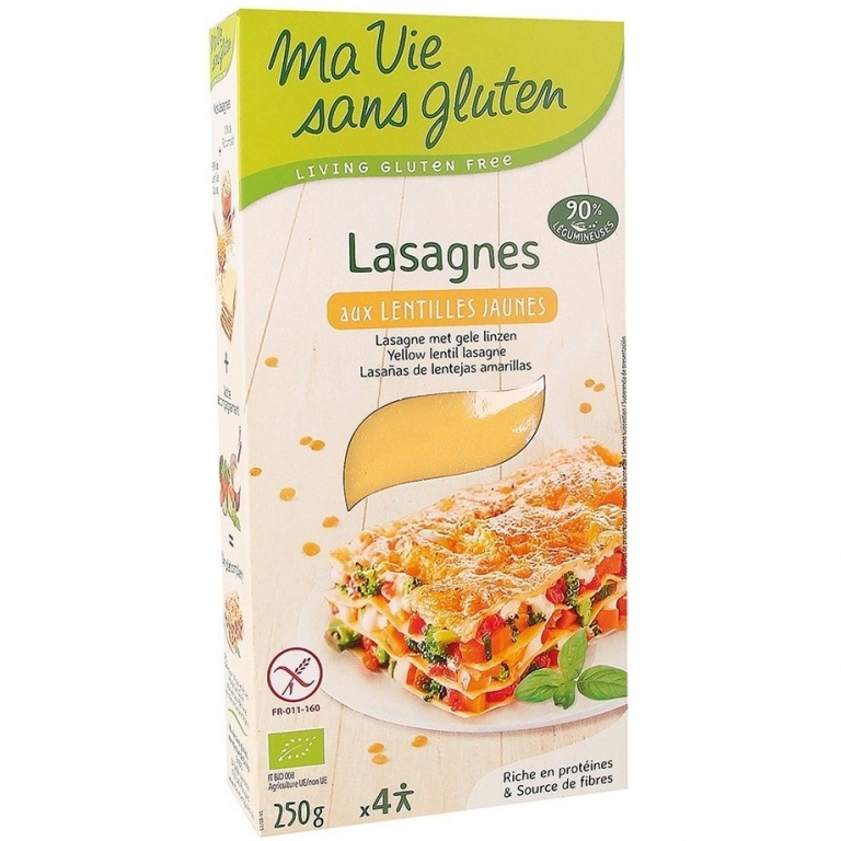 Paste lasagna linte galbena fara gluten eco 250g - MA VIE SANS GLUTEN