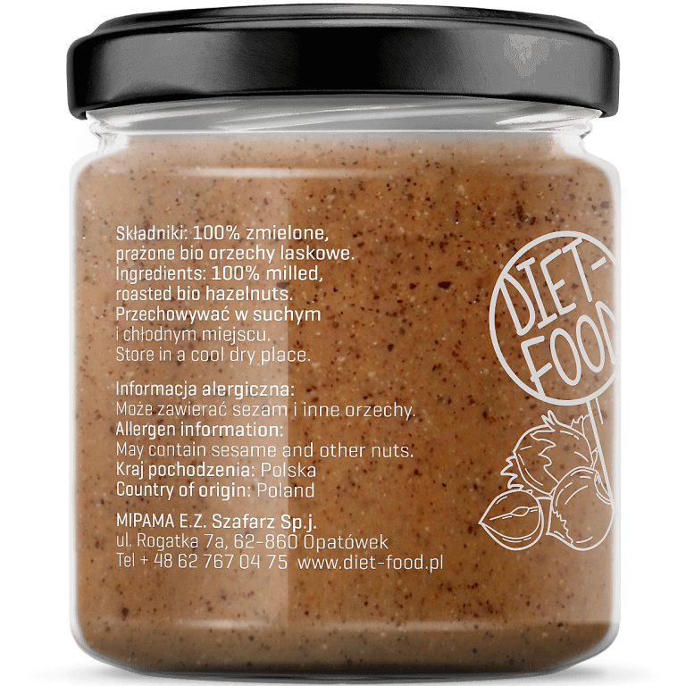 Crema alune padure bio 200g - DIET FOOD