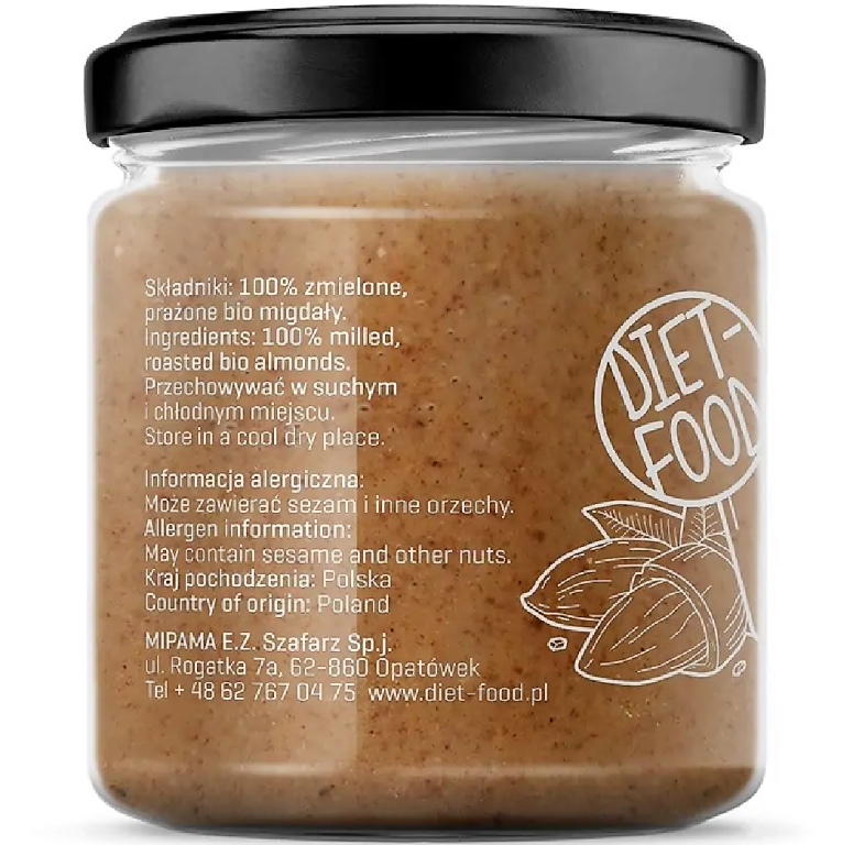 Crema migdale intregi bio 200g - DIET FOOD