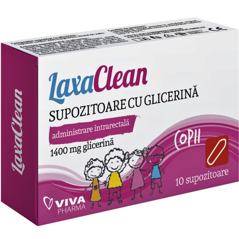 Supozitoare Glicerina Copii Laxaclean 10b - Vitalia Pharma