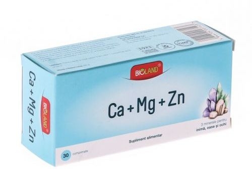 Calciu Mg Zn 30cp - BIOLAND