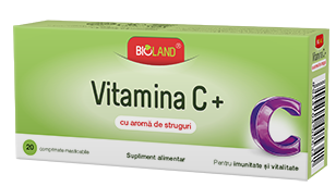 Vitamina C+ struguri 20cp - BIOLAND