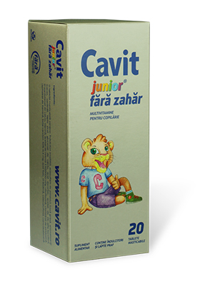Cavit junior fara zahar 20cp - BIOFARM