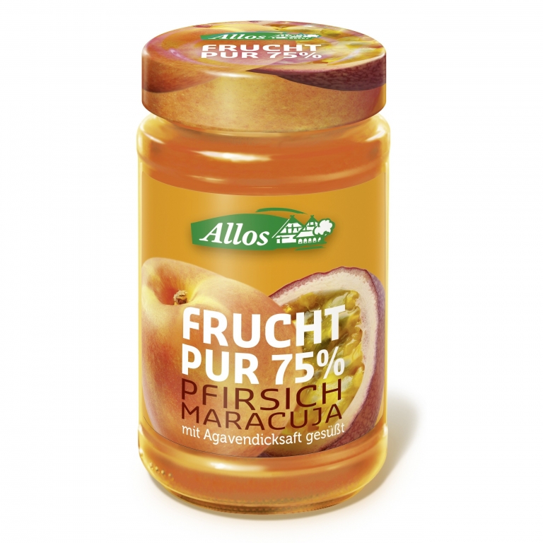Dulceata piersici fructul pasiunii 75% fara zahar eco 250g - ALLOS