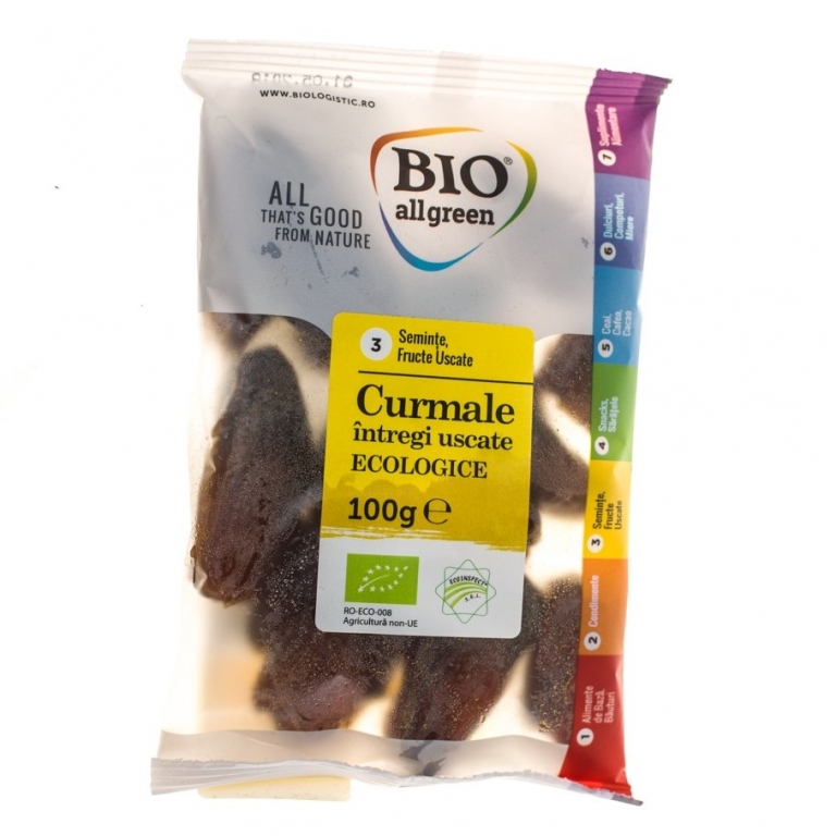 Curmale uscate intregi eco 100g - BIO ALL GREEN