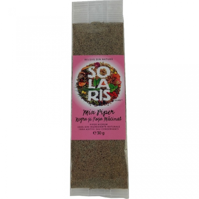 Condiment piper negru rosu macinat 30g - SOLARIS