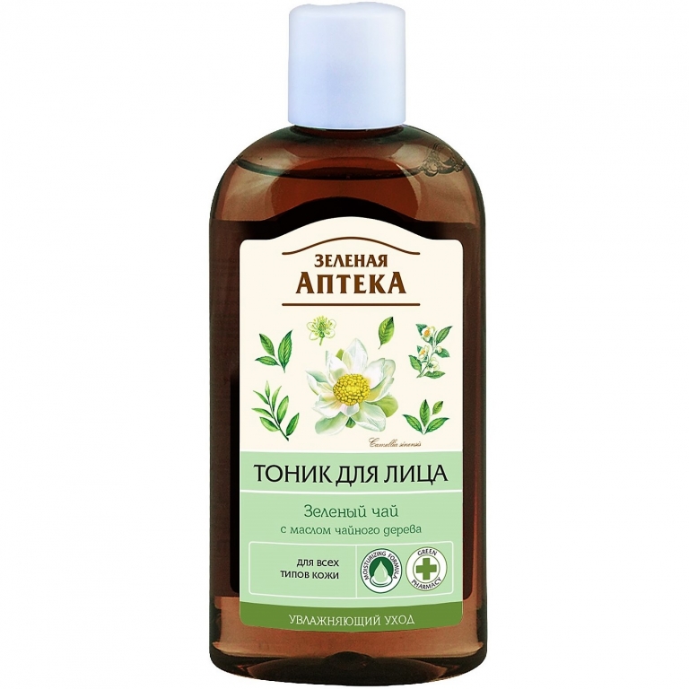 Tonic facial ceai verde toate tipurile ten 200ml - ZELENAYA APTEKA