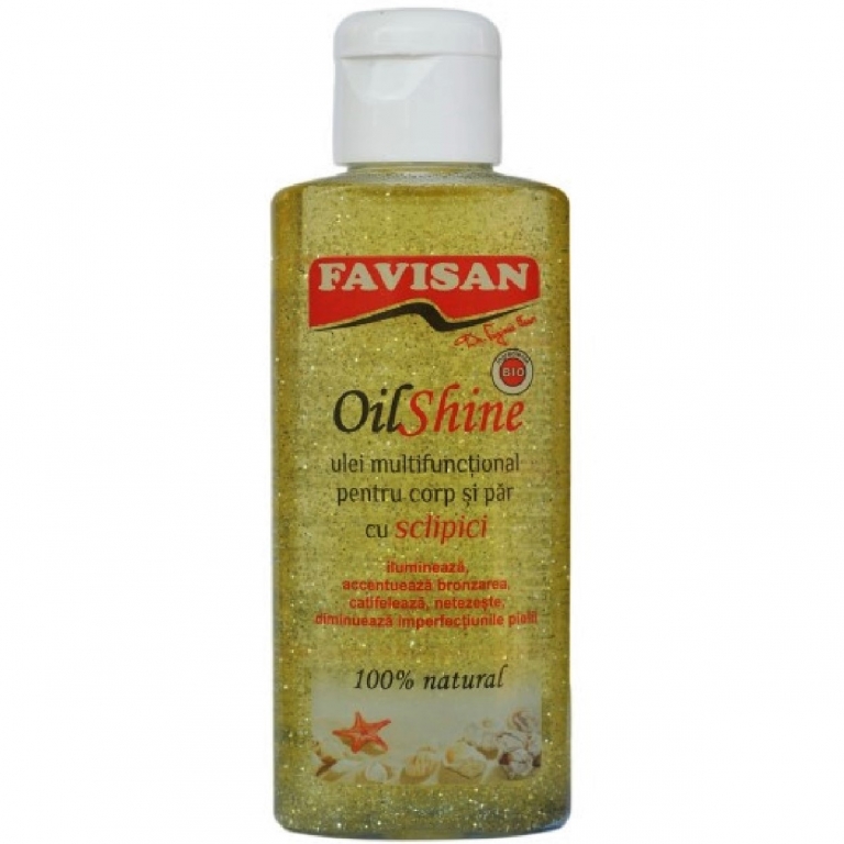 Ulei corp par multifunctional cu sclipici 100ml - FAVISAN