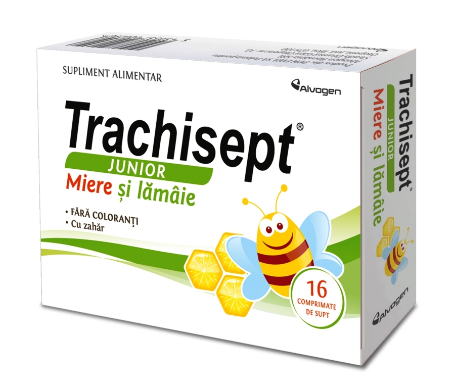 Trachisept junior miere lamaie 16cp - ALVOGEN