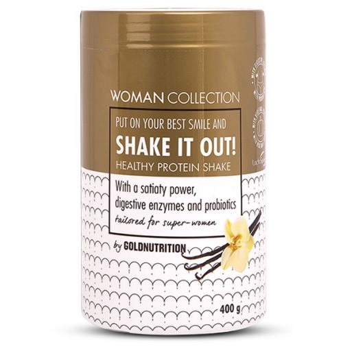 Pulbere shake proteic Shake It Out vanilie Woman Collection 400g - GOLD NUTRITION