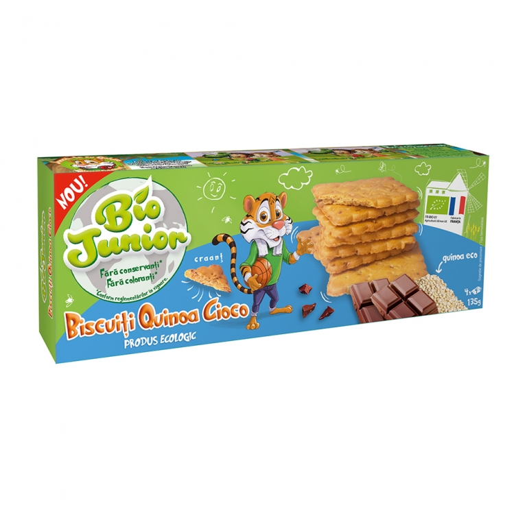 Biscuiti guinoa ciocolata Bio Junior 135g - CEREAL BIO