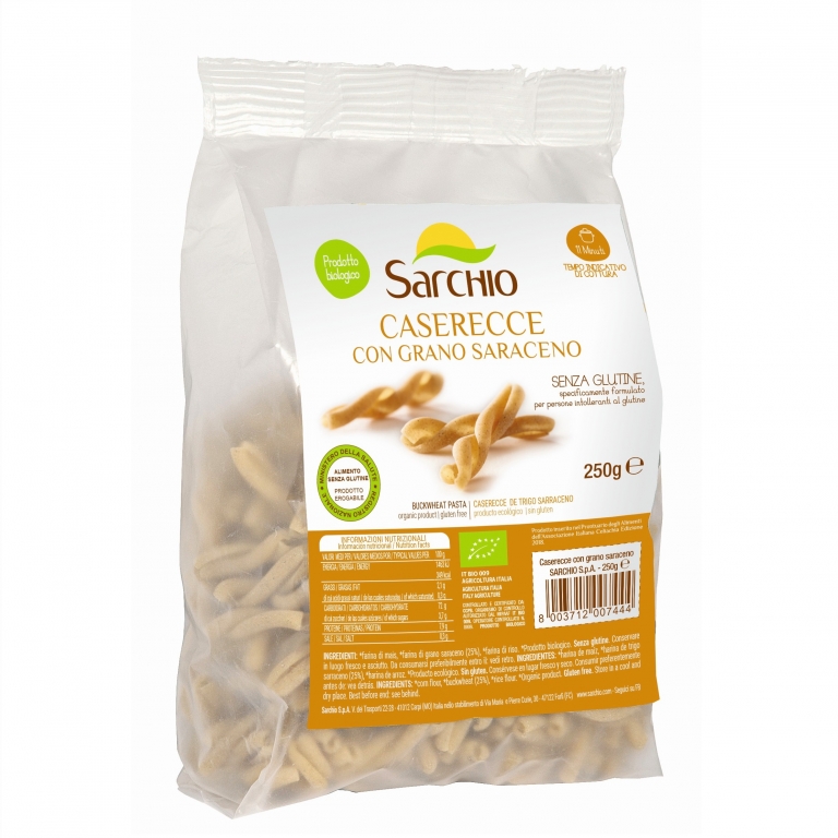 Paste casarecce hrisca porumb orez eco 250g - SARCHIO