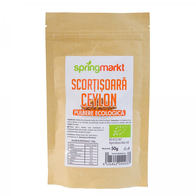 Condiment Scortisoara Ceylon Macinata Eco 50g - Springmarkt