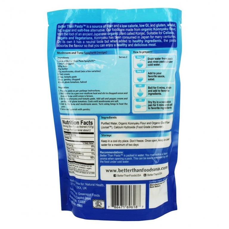 Paste spaghete konjac eco 385g - BETTER THAN FOODS
