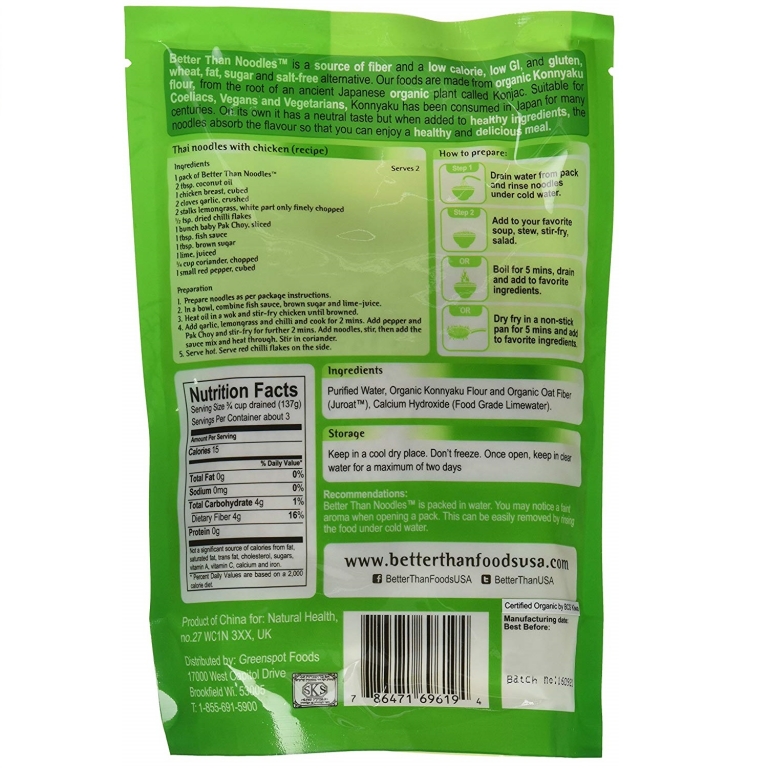 Paste taitei konjac eco 385g - BETTER THAN FOODS
