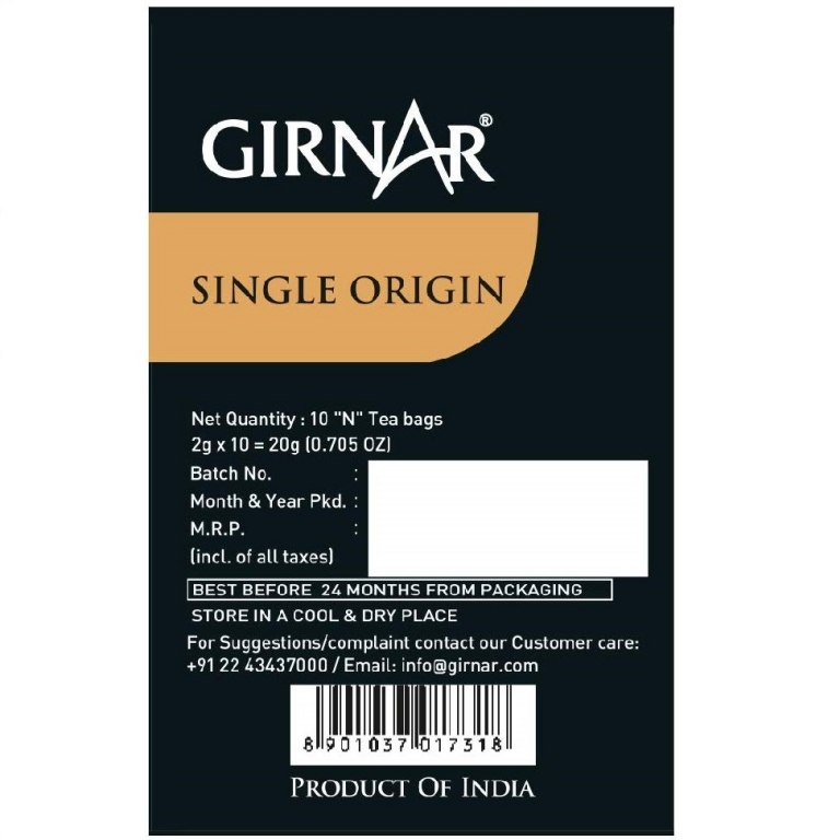 Ceai negru Assam Tea single origin 10dz - GIRNAR