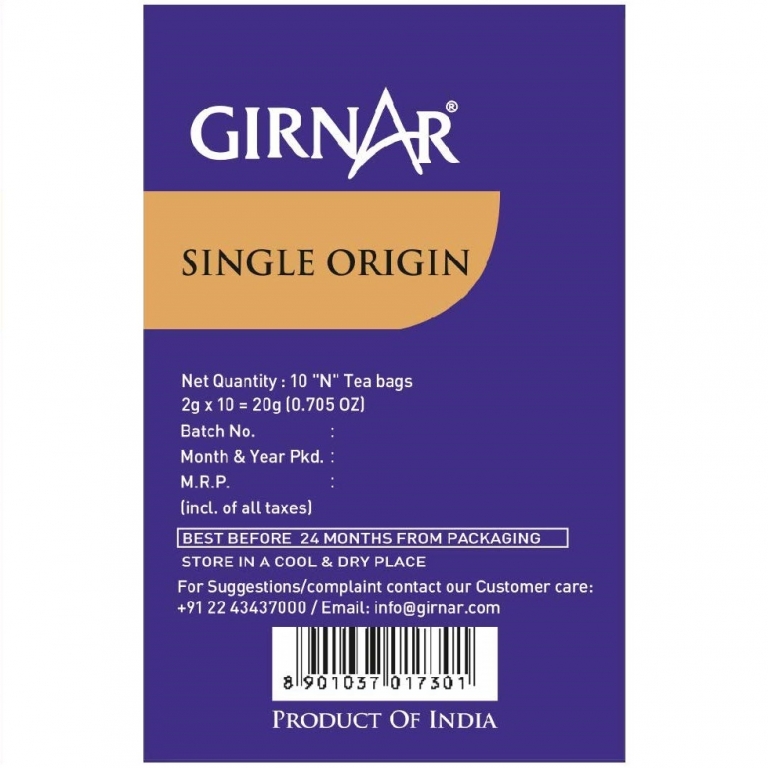 Ceai negru Nilgiri single origin 10dz - GIRNAR