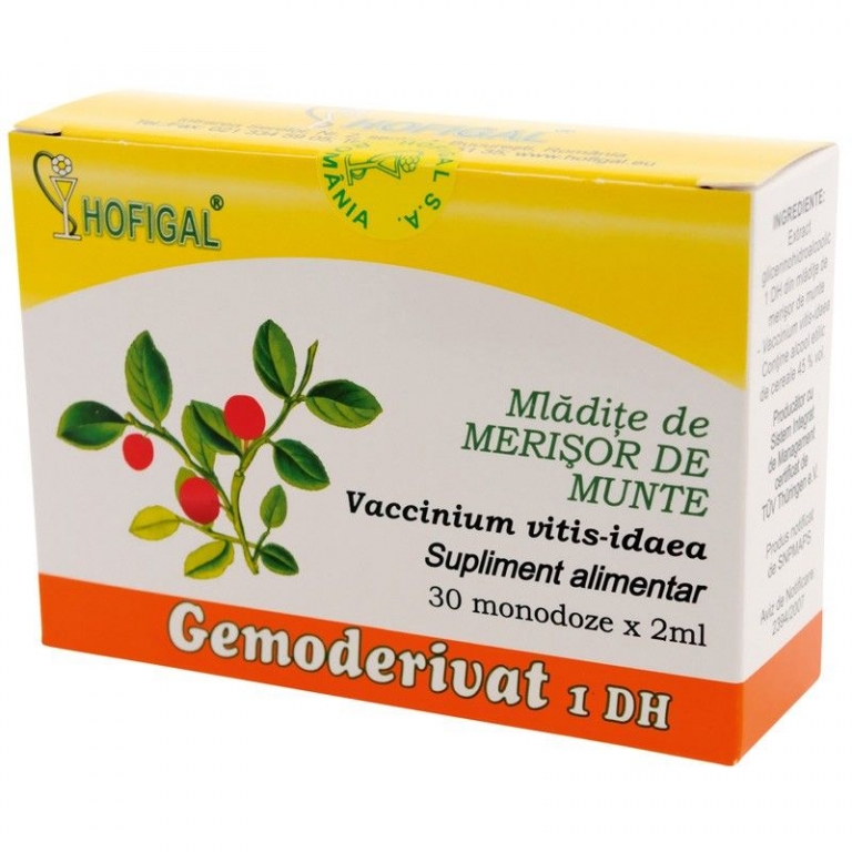 Gemoderivat merisor munte mladite 30x1,5ml - HOFIGAL