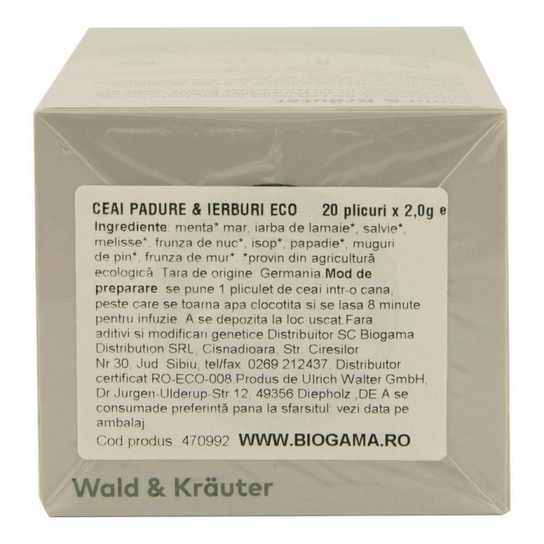 Ceai ierburi padure eco 20dz - LEBENSBAUM