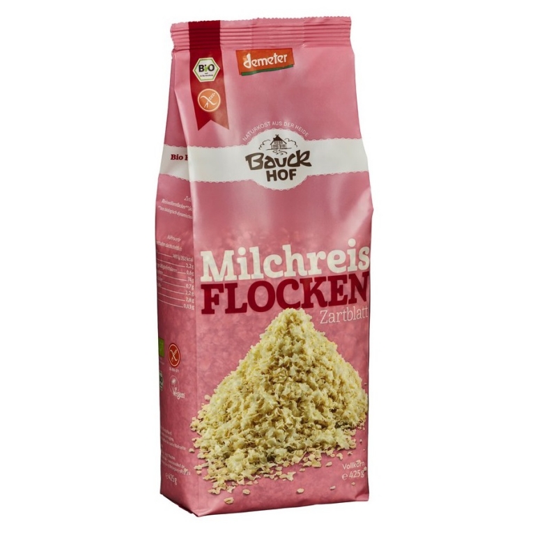 Fulgi lapte_orez integral fara gluten eco 425g - BAUCK HOF