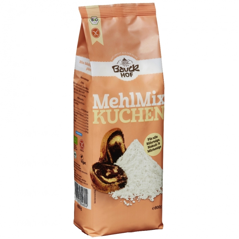 Premix aluat prajituri diverse fara gluten eco 800g - BAUCK HOF