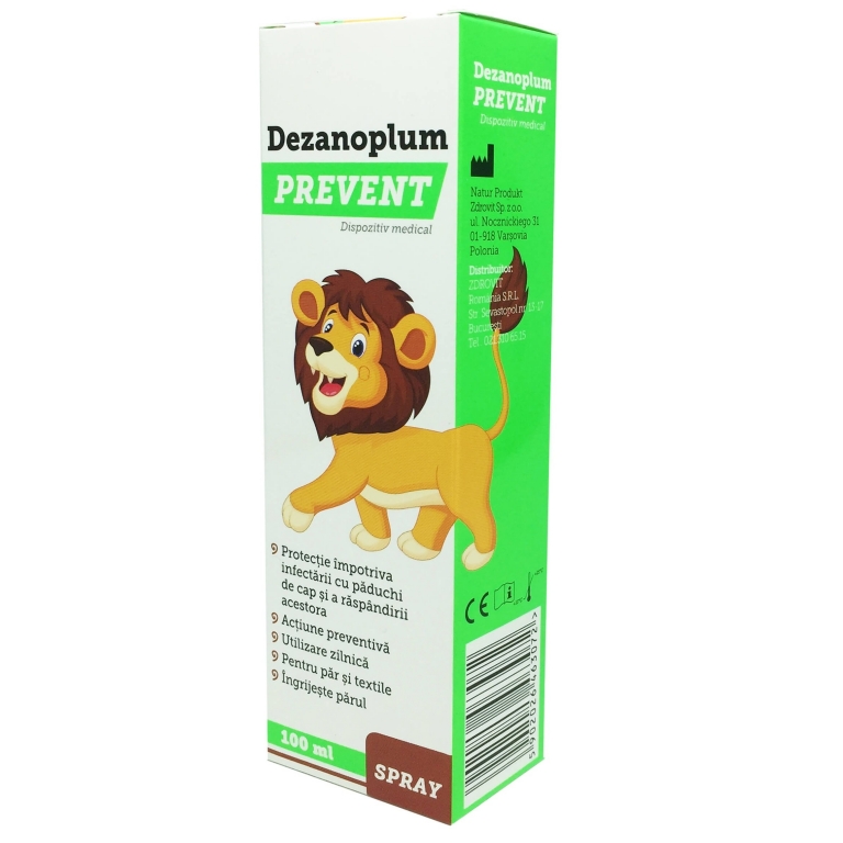 Spray par contra paduchilor Dezanoplum Prevent 100ml - NATUR PRODUKT