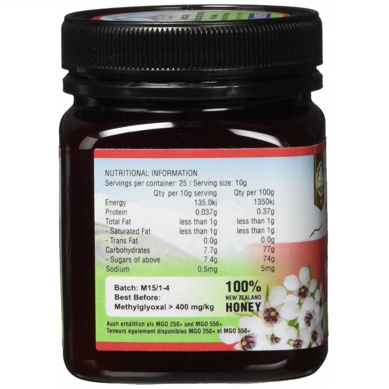 Miere manuka mgo400+ bio 250g - TRANZALPINE